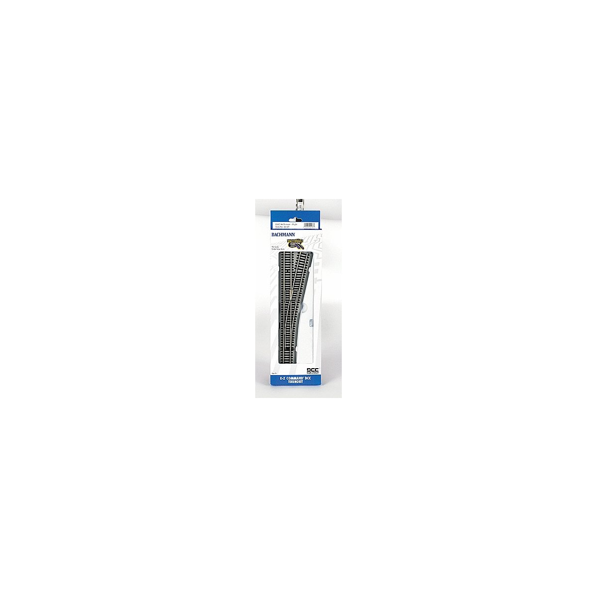 Decoder-Equipped Nickel Silver E-Z Track(R) Turnouts -- 4 Right Hand, HO, Bachmann Industries 44140