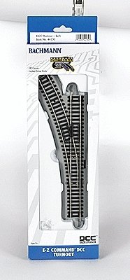 Decoder-Equipped Nickel Silver E-Z Track(R) Turnout -- Left-Hand, HO, Bachmann Industries 44130