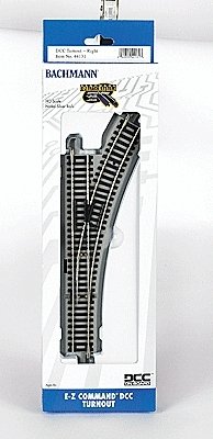 Decoder-Equipped Nickel Silver E-Z Track(R) Turnout -- Right-Hand, HO, Bachmann Industries 44131