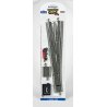 Turnout w/Nickel Silver Rail & Gray Roadbed - E-Z Track(R) -- 6 Turnout Right, HO, Bachmann Industries 44560