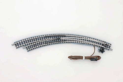 Remote Curved Turnout (Points) CPL317/280-45 - Fine Track -- Left-Hand - 12-1/2 & 11′ 317 & 280mm , N, TomyTec Co LTD 1279