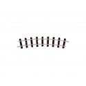 OO-9/HOe Curved Track - Setrack -- 1 9′ 22.8cm Radius, 22.5 Degree Sections pkg(8), HOn30, Peco ST403