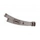 Code 80 Curved Turnout - Setrack -- Right Hand, N, Peco ST44