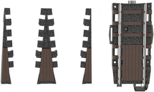 Turntable Expansion Set -- Use with 441-74861, Package Adds 3 Tracks, HO, Marklin, Inc 74871