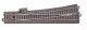 C-Track -- Wide Radius Turnout - 9-15/16′ 25.2cm - Left, HO, Marklin, Inc 24711