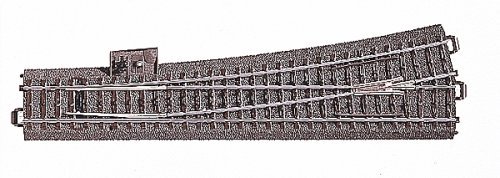 C-Track -- Wide Radius Turnout - 9-15/16′ 25.2cm - Left, HO, Marklin, Inc 24711