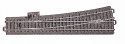 C-Track -- Wide Radius Turnout - 9-15/16′ 25.2cm - Left, HO, Marklin, Inc 24711