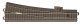 C-Track - Curved - Wide-Radius Turnout - Right - 12.1 Degrees -- Radius: 9-5/16′ 236mm, HO, Trix 62712