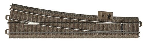 C-Track - Curved - Wide-Radius Turnout - Right - 12.1 Degrees -- Radius: 9-5/16′ 236mm, HO, Trix 62712