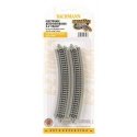 Auto-Reversing Track w/Nickel Silver Rail & Gray Roadbed - E-Z Track(R) -- 11-1/4′ Radius Cur, N, Bachmann Industries 44849