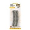 Auto-Reversing Track w/Nickel Silver Rail & Gray Roadbed - E-Z Track(R) -- 11-1/4′ Radius Cur, N, Bachmann Industries 44849