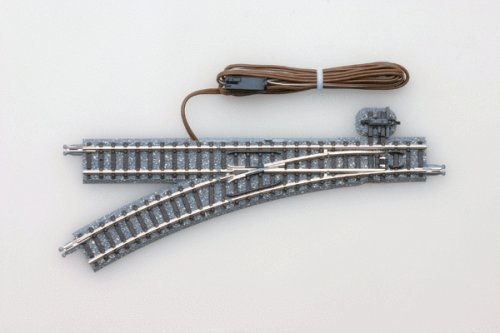 Remote Turnout (Points) N-PL280-30 - Fine Track -- Left Hand w/11′ 280mm Radius, 30 Degree Divergin, N, TomyTec Co LTD 1274