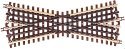 21st Century Track System(TM) Nickel Silver Rail w/Brown Ties - 3-Rail -- 22-1/2 Degree Crossing, O, Atlas O 6082