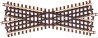 21st Century Track System(TM) Nickel Silver Rail w/Brown Ties - 3-Rail -- 22-1/2 Degree Crossing, O, Atlas O 6082