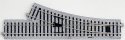 Manual Turnout - Unitrack -- Right Hand 9-3/4` 246mm Long, 19-1/4` 490mm Radius, HO, Kato USA Inc 2841