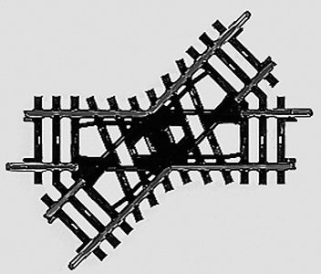 K Track Standard Crossing -- 45 Degrees, HO, Marklin, Inc 2258