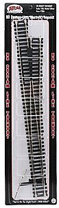 Code 100 Custom Line(R) Mark IV Turnout -- No. 8, Right Hand, HO, Atlas Model Railroad Co. 286