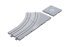 Street Track - Unitram -- Double Track Left Hand Curve 7-1/16′ 180mm Radius 45 Degrees, N, Kato USA Inc 40103