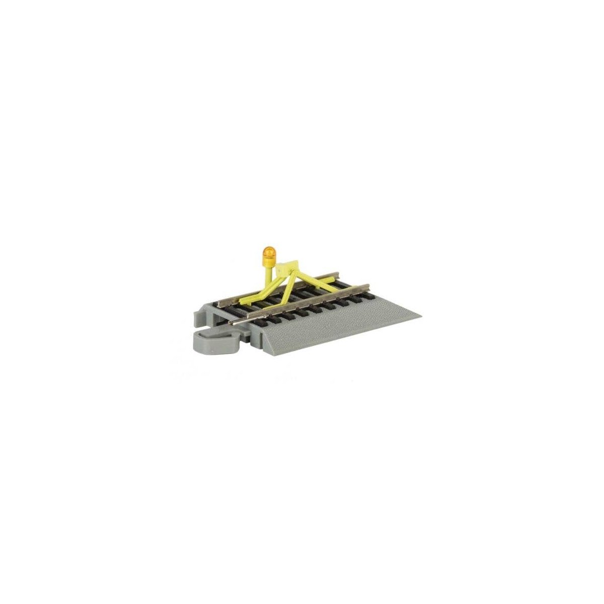 Nickel Silver Rail & Gray Roadbed - E-Z Track(R) -- Track Bumper with Flashing LED, HO, Bachmann Industries 44593