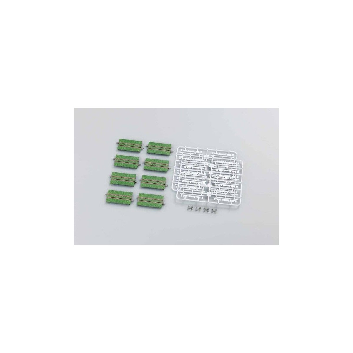 Green Grass-Embedded Street Track S70-WP(G) - Fine Track -- Includes Guardrails pkg(8), N, TomyTec Co LTD 17899