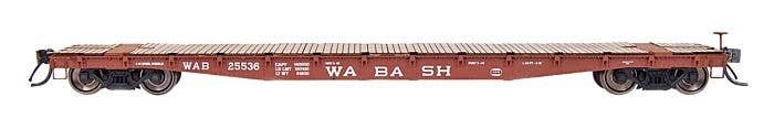 AAR 53` 6` 70-Ton Flatcar - Ready to Run -- Wabash (Boxcar Red), N, Intermountain Railway Company 68710