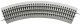 FasTrack(TM) Track w/Roadbed - 3-Rail -- O-36 Curve pkg(4), O, Lionel 612033