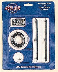 21st Century Track System(TM) Nickel Silver Rail w/Brown Ties - 3-Rail -- Accessory Rails pkg(2), O, Atlas O 6097