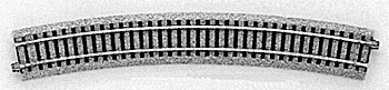 Curved Roadbed Track Section - Unitrack -- 22.5 Degree Section, 28-3/4′ 730mm Radius pkg(4), HO, Kato USA Inc 2240