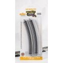 E-Z Track(R) w/Nickel Silver Rail & Gray Roadbed -- 12-1/2′ Radius Curve pkg(6), N, Bachmann Industries 44852