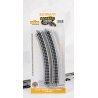 E-Z Track(R) w/Nickel Silver Rail & Gray Roadbed -- 12-1/2′ Radius Curve pkg(6), N, Bachmann Industries 44852