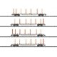 Type Sgns KLV Flatcar w/Log Bunks 4-Pack - Ready-to-Run -- AAE Cargo (Era VI 2014, gray, orange), N, Trix 18710