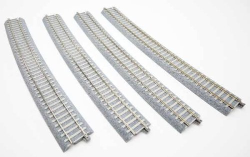 Code 83 Concrete Tie Large-Radius Curve Track - Unitrack -- 63-1/4′ 1606mm, 11.25 Degree Section, HO, Kato USA Inc 2331