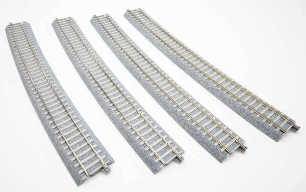 Code 83 Concrete Tie Large-Radius Curve Track - Unitrack -- 63-1/4′ 1606mm, 11.25 Degree Section, HO, Kato USA Inc 2331