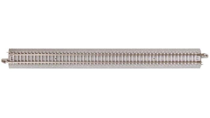 Straight Track w/Nickel Silver Rail & Concrete Ties - E-Z Track(R) -- 10′ 25.4cm pkg(6), N, Bachmann Industries 44015