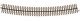 21st Century Track System(TM) Nickel Silver Rail w/Brown Ties - 3-Rail -- O-99 Full Curved Section (Circle, O, Atlas O 6014