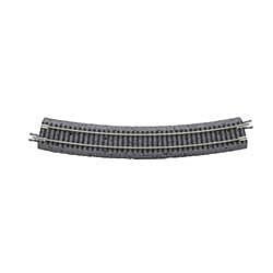 Code 65 Curved Track with Gray Ballast - True Track -- 1/2 Section, 14′ 35.6cm Radius p, N, Atlas Model Railroad Co. G2416