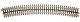 21st Century Track System(TM) Nickel Silver Rail w/Brown Ties - 3-Rail -- O-90 Full Curved Section (Circle, O, Atlas O 6013