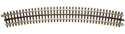 21st Century Track System(TM) Nickel Silver Rail w/Brown Ties - 3-Rail -- O-90 Full Curved Section (Circle, O, Atlas O 6013