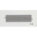 Street Track Straight S140-WT - Fine Track -- 5-1/2′ 140mm pkg(4), N, TomyTec Co LTD 17936