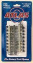 21st Century Track System(TM) Nickel Silver Rail w/Brown Ties - 3-Rail -- 1-3/4′ Straight, O, Atlas O 6052