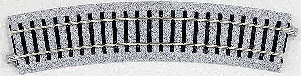 Curved Roadbed Track Section - Unitrack -- 22.5-Degree Section, 19-1/4′ 490mm Radius pkg(4), HO, Kato USA Inc 2270