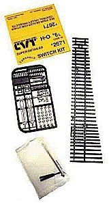 CVT Curvable Switch Kit -- Code 70 6 Left, HO, Central Valley 2671