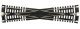 Custom-Line(R) Crossing -- 12-1/2 Degrees - 9′ 22.9cm, Black Ties, HO, Atlas Model Railroad Co. 177