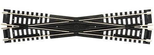 Custom-Line(R) Crossing -- 12-1/2 Degrees - 9′ 22.9cm, Black Ties, HO, Atlas Model Railroad Co. 177