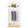 Curved Track w/Nickel Silver Rail & Gray Roadbed - E-Z Track(R) -- 12-1/2′ Radius Half Sectio, N, Bachmann Industries 44822