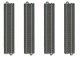 3-Rail C Track - My World -- Straight Sections pkg(4) 7-13/32′ 18.8cm, HO, Marklin, Inc 20188