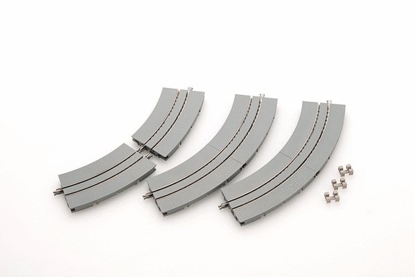 Wide Trolley/Streetcar (Tram) Mini Curve C140-WT - Fine Track -- 5-1/2′ 140mm 2 Each 30 & 60 Degree, N, TomyTec Co LTD 1796