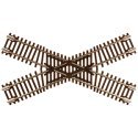 Code 55 Track w/Nickel-Silver Rail & Brown Ties -- 45-Degree Crossing, N, Atlas Model Railroad Co. 2043