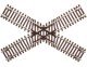 Code 55 Track w/Nickel-Silver Rail & Brown Ties -- 60-Degree Crossing, N, Atlas Model Railroad Co. 2044