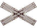 Code 55 Track w/Nickel-Silver Rail & Brown Ties -- 60-Degree Crossing, N, Atlas Model Railroad Co. 2044